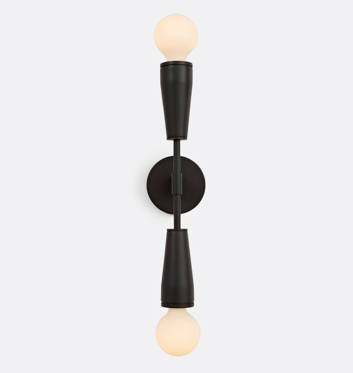 Lampada da parete in vetro a due fiamme – Elegante design retrò con metallo e portalampada E27