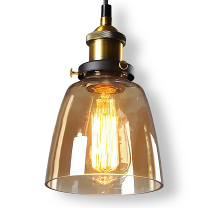 VintaLoft – Elegant Smoke Glass Pendant Light in Vintage Loft Design
