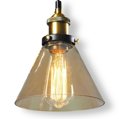 VintaLoft – Elegant Smoke Glass Pendant Light in Vintage Loft Design