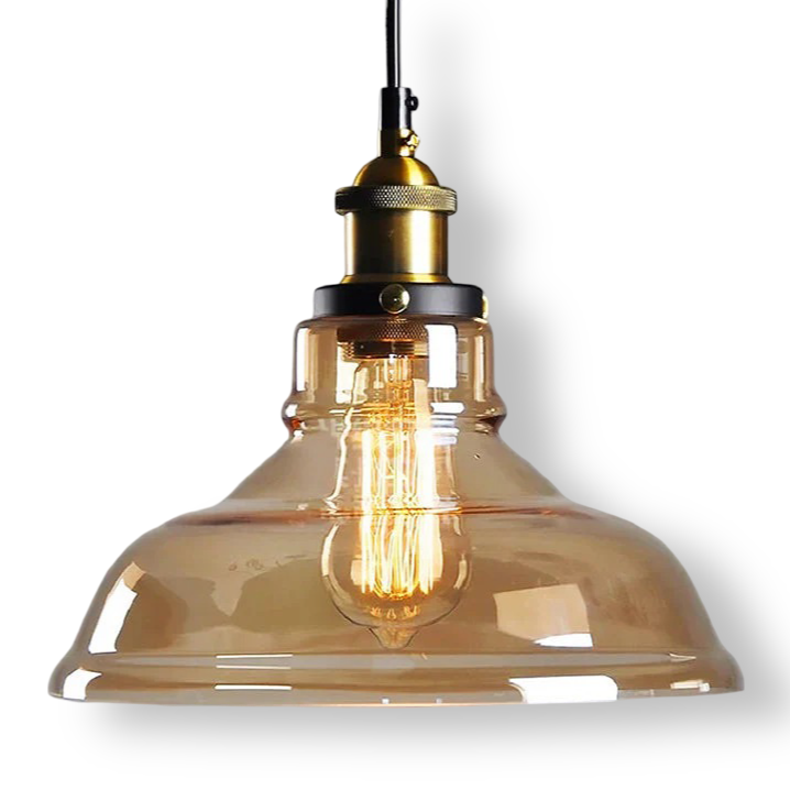 VintaLoft – Elegant Smoke Glass Pendant Light in Vintage Loft Design