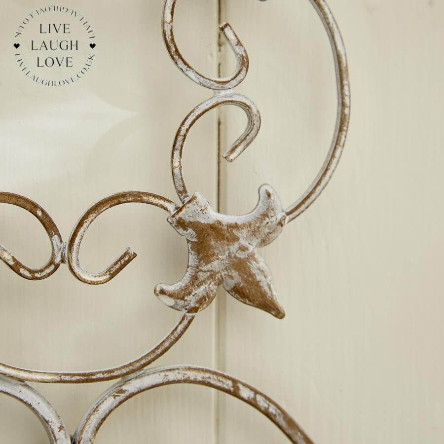 Arcelia | Wand Pflanzkorb aus Metall in Bogenform mit Ornamenten