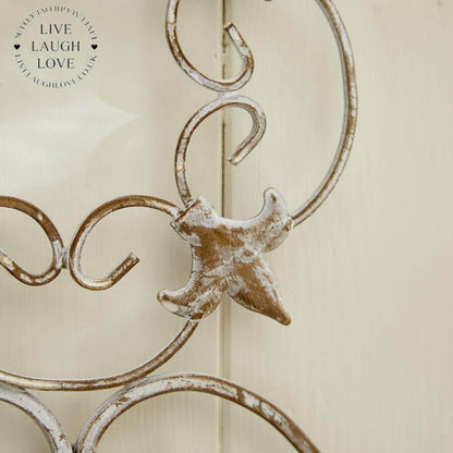 Arcelia | Wand Pflanzkorb aus Metall in Bogenform mit Ornamenten