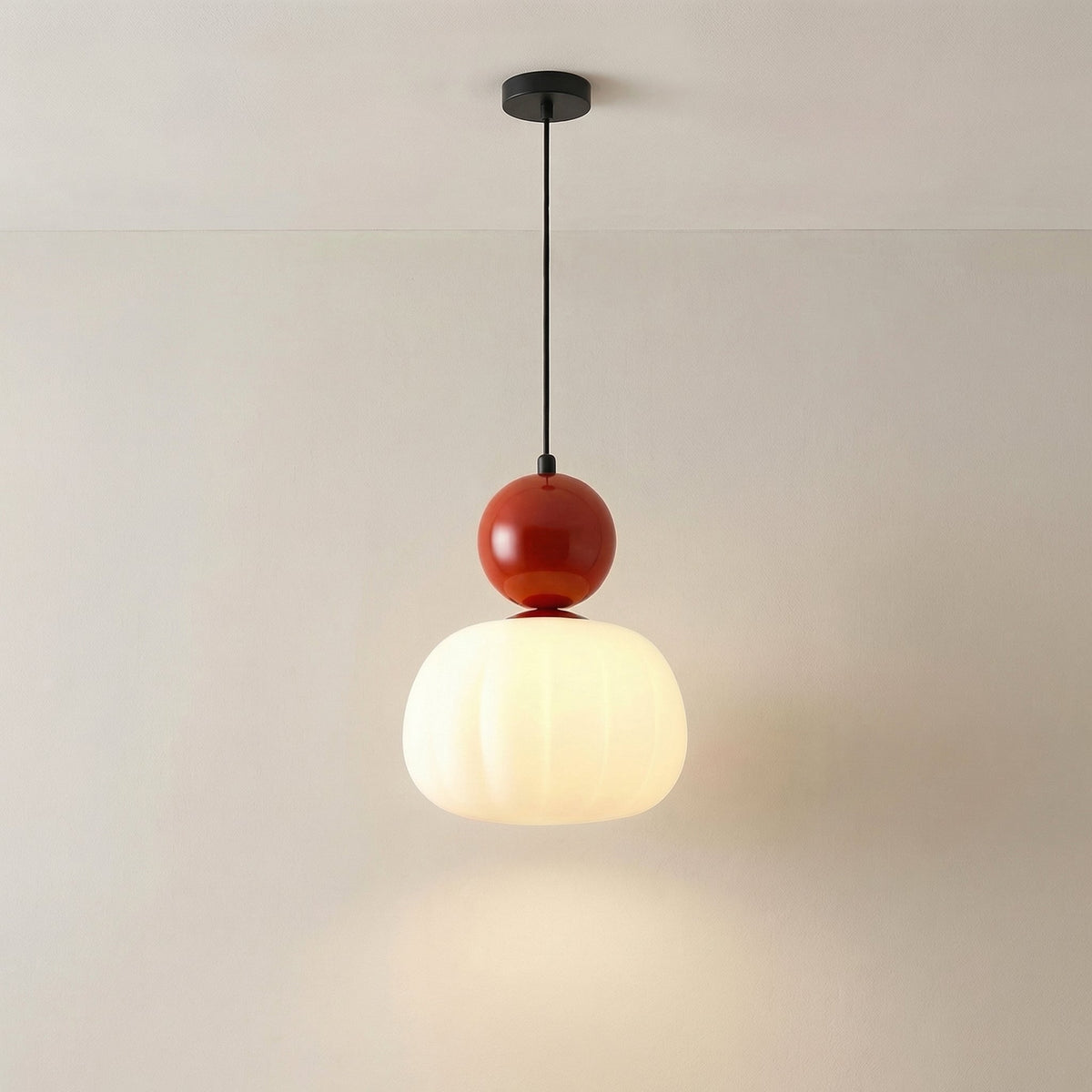 Fluvena | Art Deco Pendelleuchte mit geriffeltem Acrylschirm, 1 oder 3 Leuchten