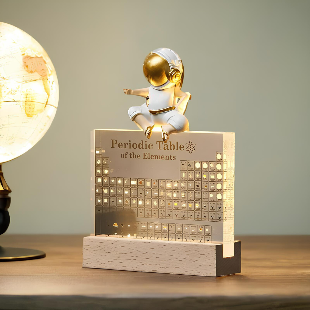 Elementa Lux | illuminated periodic table with real element samples
