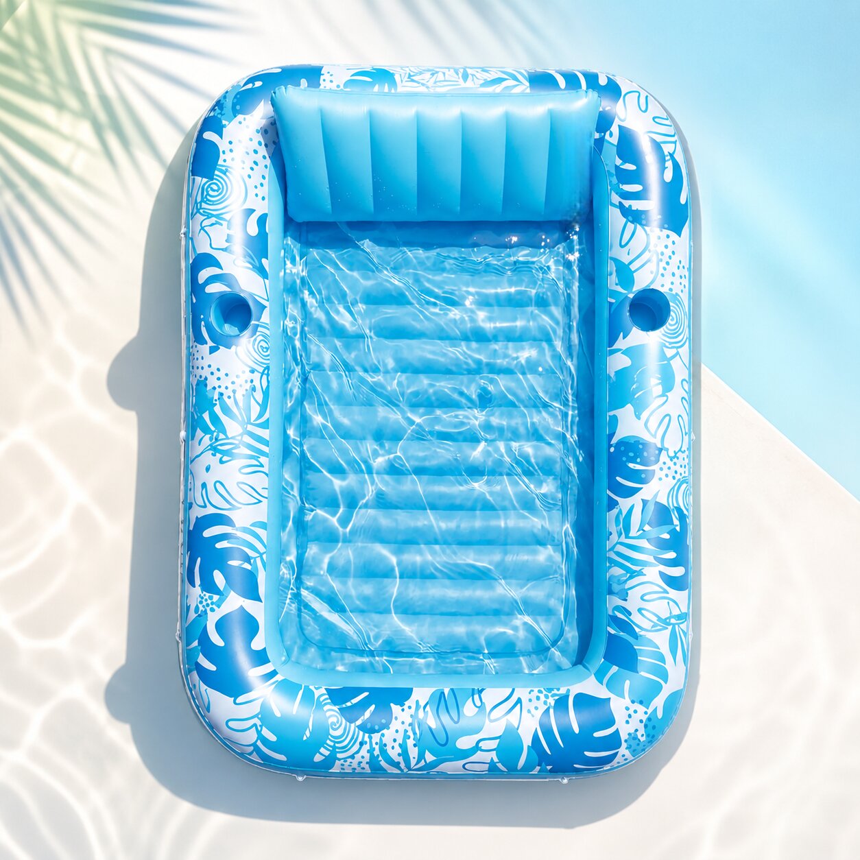 Aufblasbare Pool Schwimmliege | Große Luftmatratze 178 x 117 cm für Pool, Strand & Outdoor Relaxen | Aqualiege