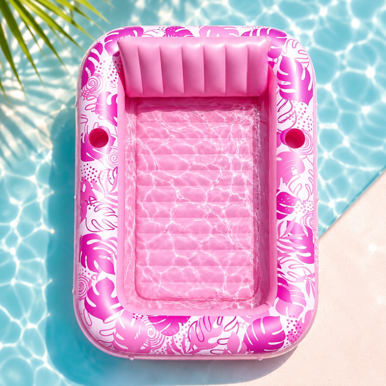 Aufblasbare Pool Schwimmliege | Große Luftmatratze 178 x 117 cm für Pool, Strand & Outdoor Relaxen | Aqualiege