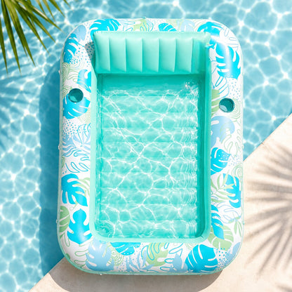Aufblasbare Pool Schwimmliege | Große Luftmatratze 178 x 117 cm für Pool, Strand & Outdoor Relaxen | Aqualiege