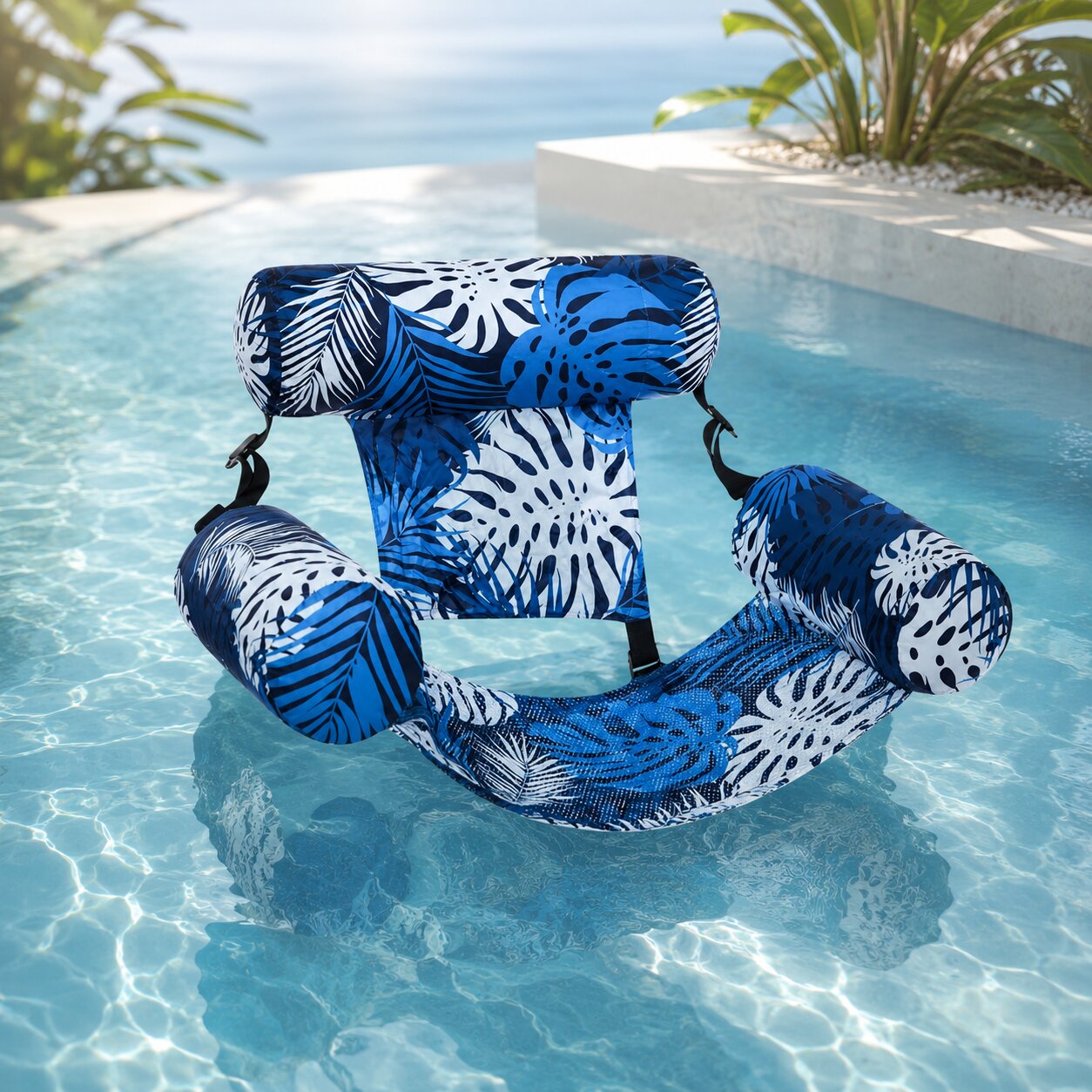 Fauteuil de piscine gonflable avec siège en filet | Fauteuil de piscine pour se détendre, flotter et relaxer dans l'eau