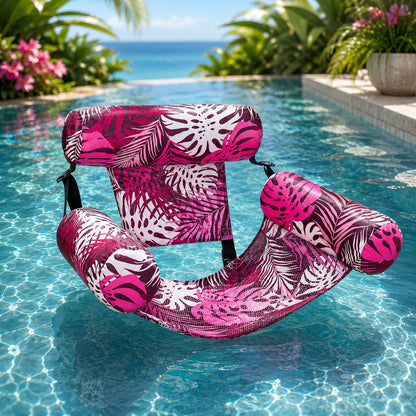 Fauteuil de piscine gonflable avec siège en filet | Fauteuil de piscine pour se détendre, flotter et relaxer dans l'eau