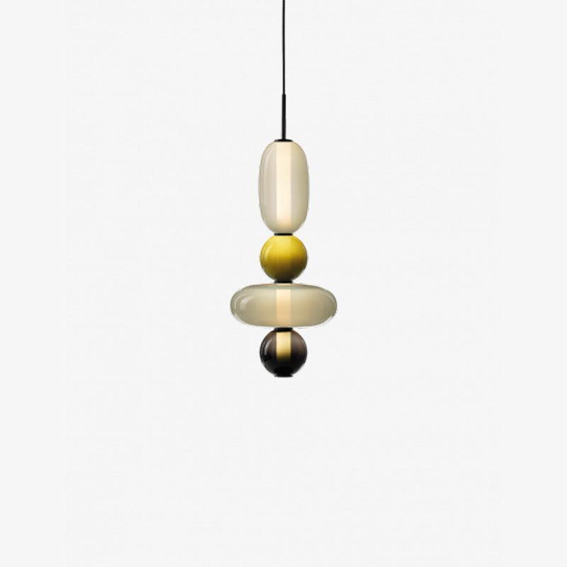 Lampada a sospensione elegante da designer – Vetro colorato moderno