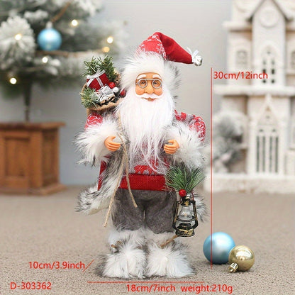 Frovano | Santa Claus figure, 30 cm, with plush details as Christmas decor