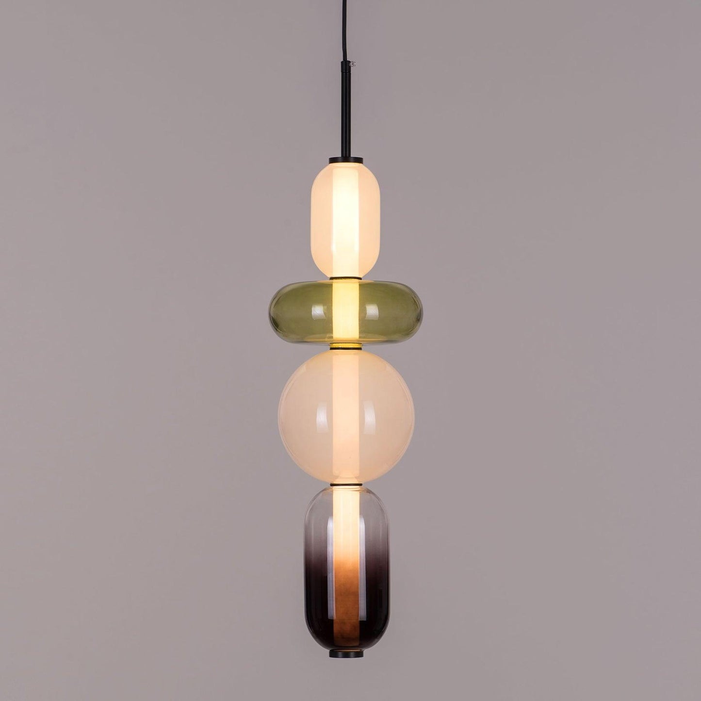 Lampada a sospensione elegante da designer – Vetro colorato moderno