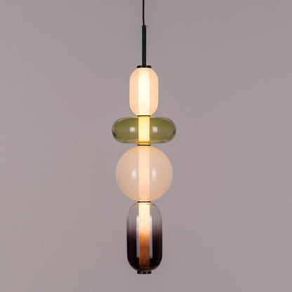 Lampada a sospensione elegante da designer – Vetro colorato moderno