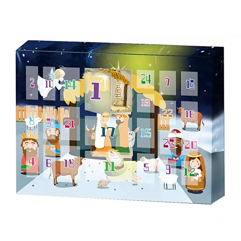 Noelino | Nativity scene advent calendar with 24 toy figures for children