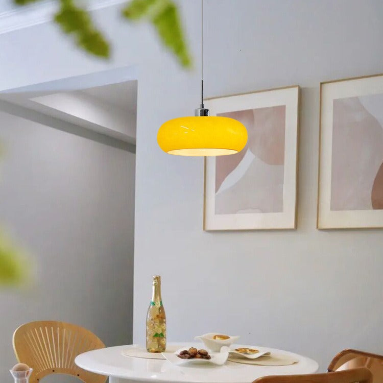 Orbelta | Pendelleuchte aus Glas und Metall, Ø 28 cm, E27, höhenverstellbar