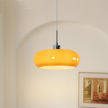 Orbelta | Pendelleuchte aus Glas und Metall, Ø 28 cm, E27, höhenverstellbar