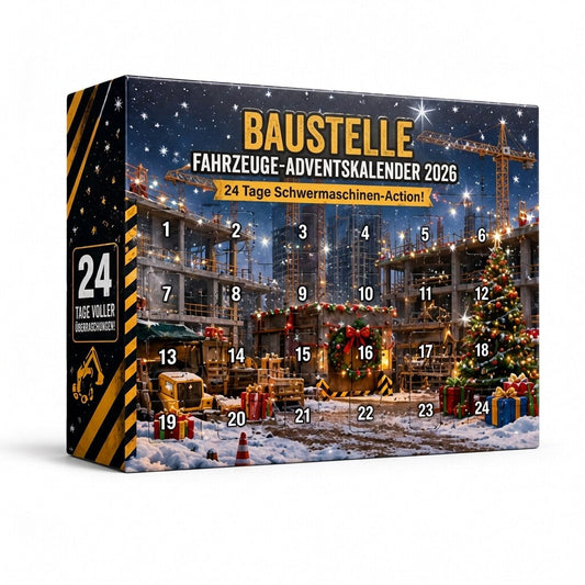 Baggino | Construction Advent Calendar 2026 with 24 Acrylic Vehicle Charms