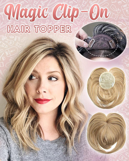 Toppina | Postizo con clip para la coronilla de cabello sintético, 22 cm