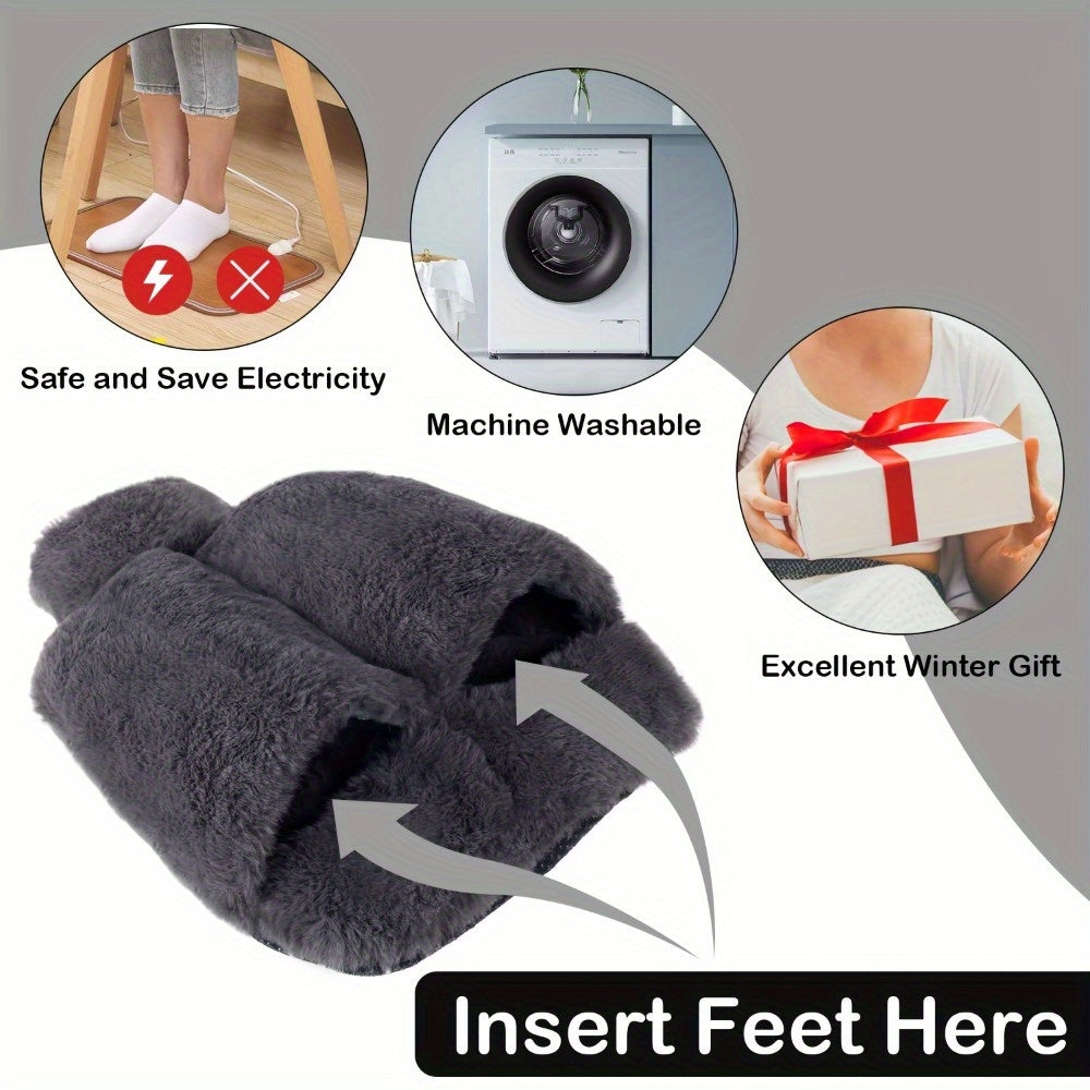 Pedova | Chauffe-pieds avec bouillotte de 2 litres et housse en peluche, pointure 36–42