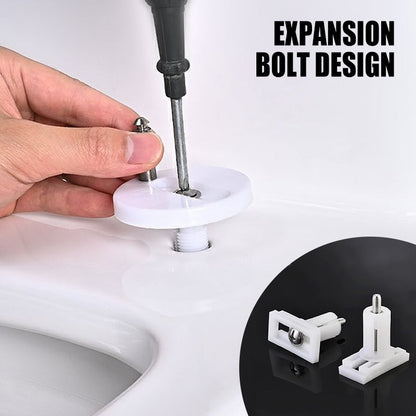 Montiva | Kit de fijación para asiento de inodoro con tacos y tapas de inox