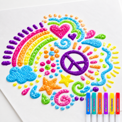 Puffelo | Penne 3D ad attivazione termica, set da 6 colori