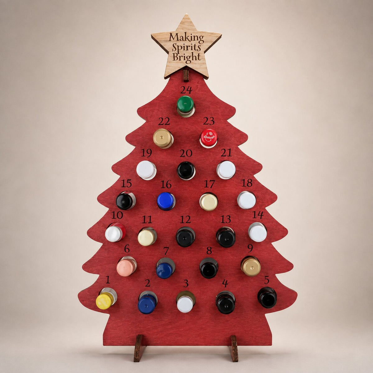 Bier Adventskalender aus Holz 2026