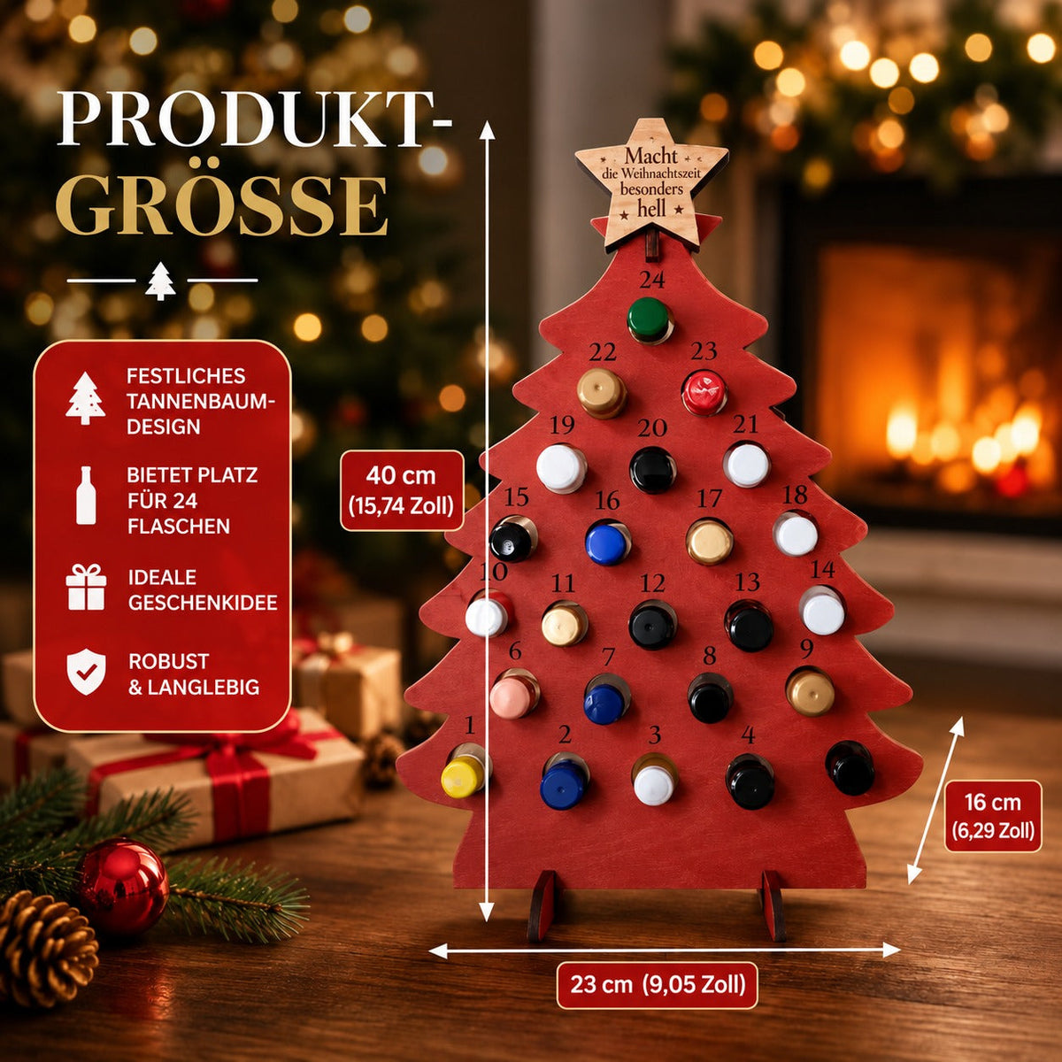 Bier Adventskalender aus Holz 2026