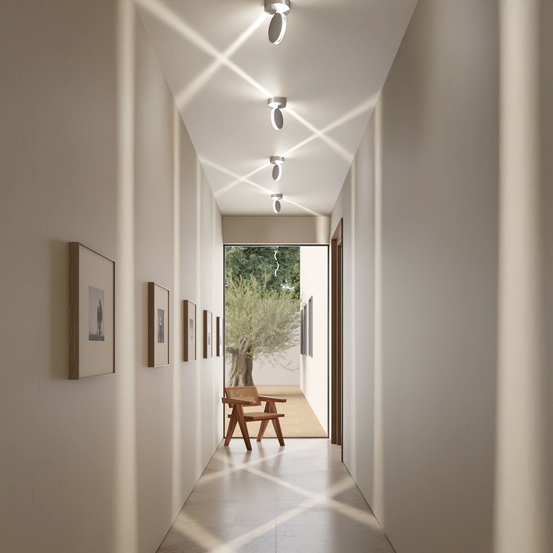 LuxeBeam | LED Wandleuchte innen mit 360° drehbarem Lichtelement