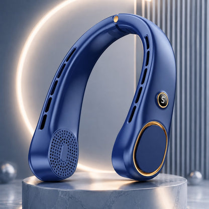 Leiser Bladeless Nackenventilator zum Umhängen | Halsventilator mit 3 Stufen, 4000 mAh Akku & USB | NackenAire