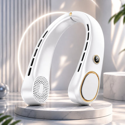 Leiser Bladeless Nackenventilator zum Umhängen | Halsventilator mit 3 Stufen, 4000 mAh Akku & USB | NackenAire
