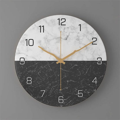 Marbelle | Horloge murale moderne effet marbre | Design créatif & élégance intemporelle pour des espaces de vie stylés