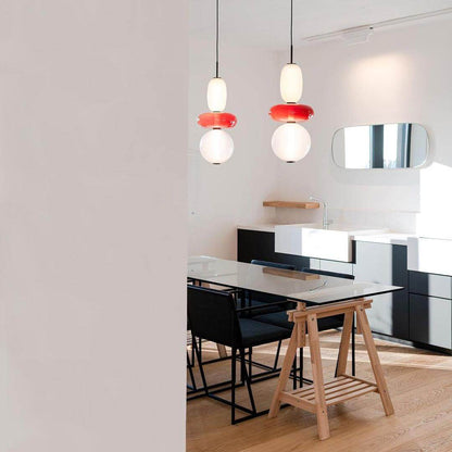 Lampada a sospensione elegante da designer – Vetro colorato moderno