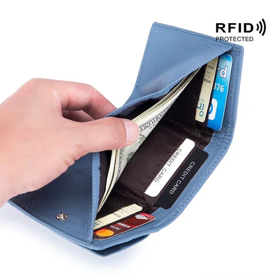 Portivo | Mini portafoglio con protezione RFID, scomparto per monete e tasca nascosta