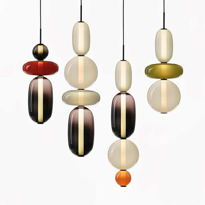 Lampada a sospensione elegante da designer – Vetro colorato moderno