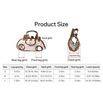 PawCarry | Dog Carrier Bag with Shoulder Strap, Breathable Mesh & Safety Leash