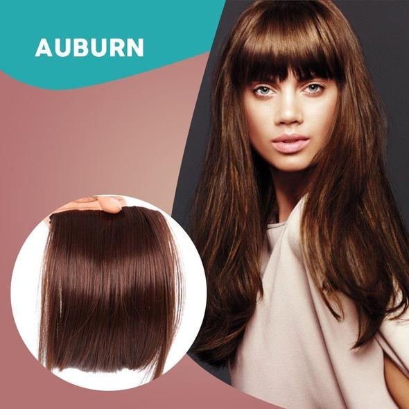 FringeLuxe | Frangia a clip in fibra sintetica resistente al calore con base in monofilamento