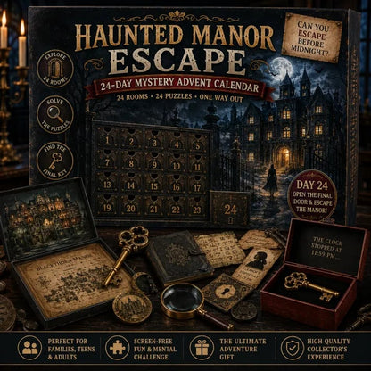 Mystavo | Puzzle advent calendar with 24 clues and 6 adventure themes