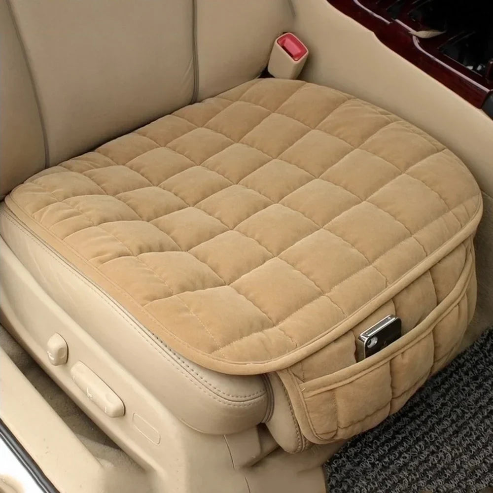 CozyDrive | Cuscino per sedile auto in morbido velluto, antiscivolo, 50 × 50 cm