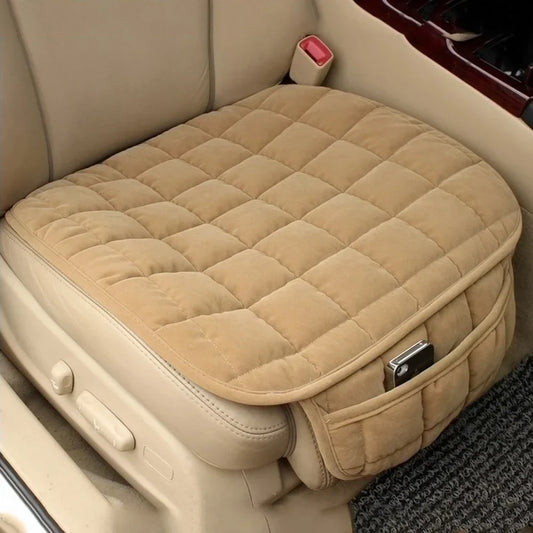 CozyDrive | Cuscino per sedile auto in morbido velluto, antiscivolo, 50 × 50 cm