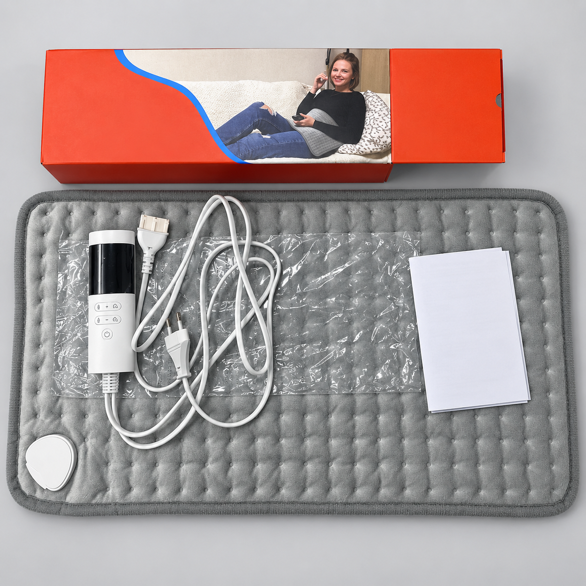 Caloren | Coussin chauffant nuque et épaules, 9 niveaux, minuterie, lavable