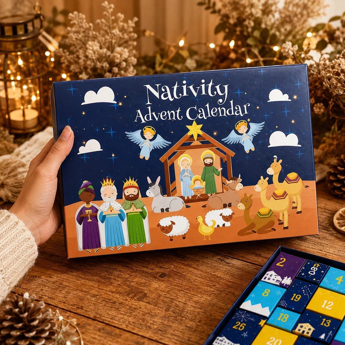 Navielle | Adventskalender Kinder mit 25 Krippenfiguren zur Weihnachtsgeschichte