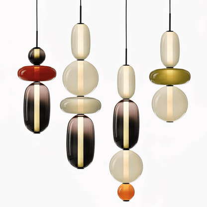 Lampada a sospensione elegante da designer – Vetro colorato moderno