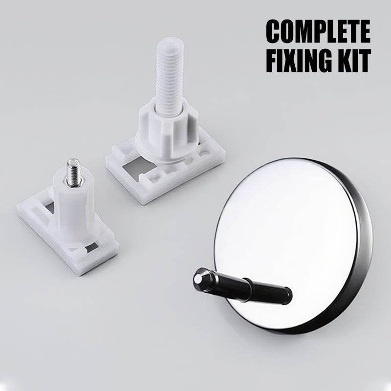 Montiva | Kit de fijación para asiento de inodoro con tacos y tapas de inox