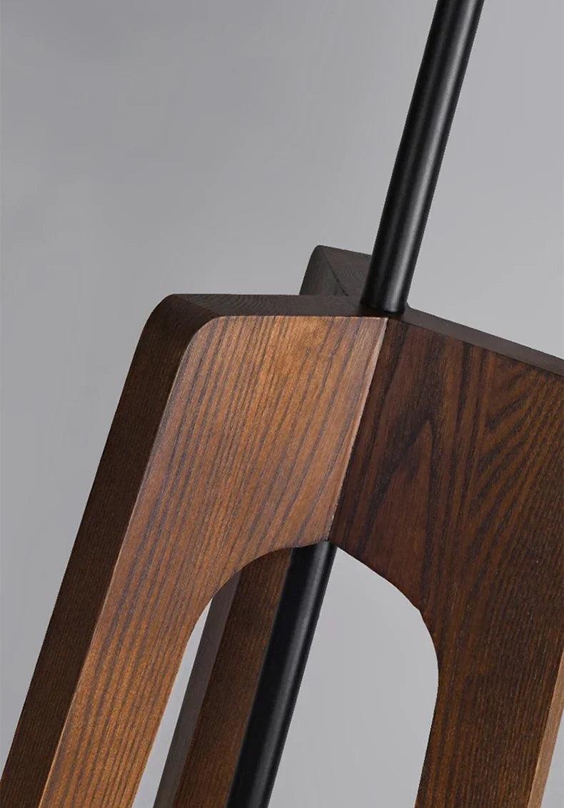 ArborLight | Lampada da terra Wabi Sabi | Illuminazione LED in legno a treppiede per soggiorno