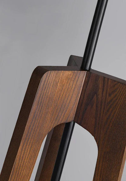 ArborLight | Lampada da terra Wabi Sabi | Illuminazione LED in legno a treppiede per soggiorno