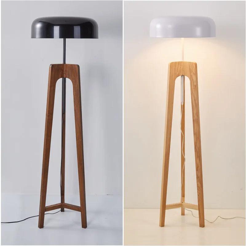 ArborLight | Lampada da terra Wabi Sabi | Illuminazione LED in legno a treppiede per soggiorno