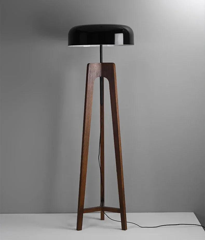 ArborLight | Lampada da terra Wabi Sabi | Illuminazione LED in legno a treppiede per soggiorno