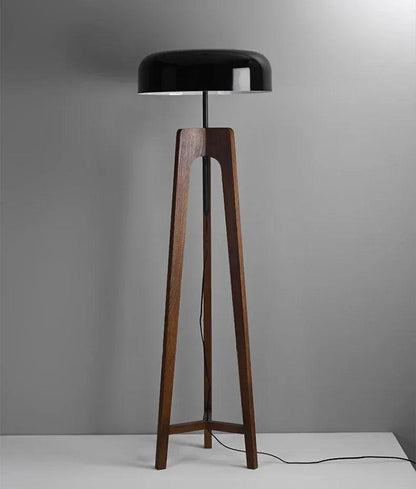 ArborLight | Lampada da terra Wabi Sabi | Illuminazione LED in legno a treppiede per soggiorno
