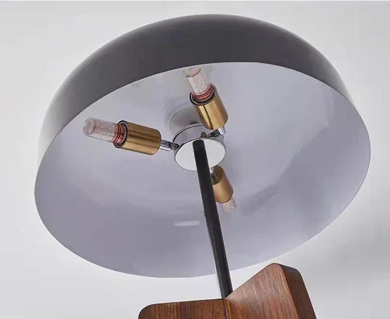 ArborLight | Lampada da terra Wabi Sabi | Illuminazione LED in legno a treppiede per soggiorno