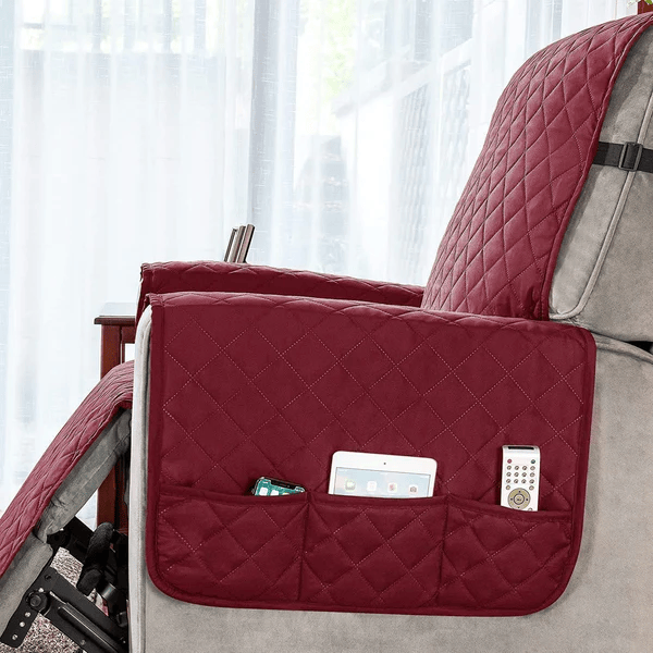 ComfyGuard | Rutschfester Sofabezug für Relaxsessel mit 6 Taschen